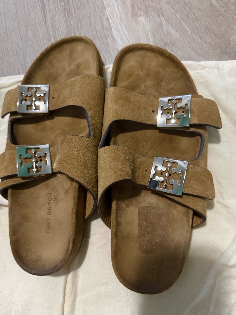 Tory Burch leather sandals women’s size/8 - Picture 2 of 9